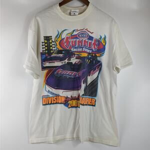 Vtg Y2K 2002 Drag Racing Mens T-Shirt POOR NHRA Championship 2nd Summit Series